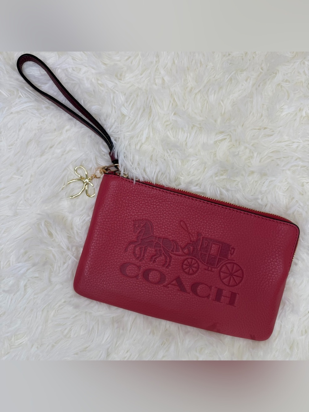 Coach Mauve Wristlet - large